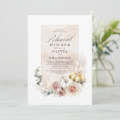 Invitation Dîner de répétition des Citrouilles de fleurs de t (Debout devant)