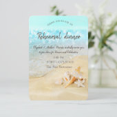 Invitation Dîner de répétition des coquillages de mer de sabl (Debout devant)