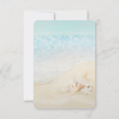 Invitation Dîner de répétition des coquillages de mer de sabl (Dos)