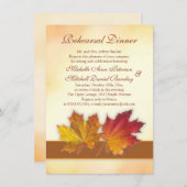 Invitation Dîner de répétition des feuilles de l'érable rouge (Devant / Derrière)