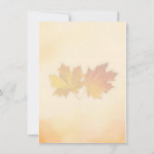 Invitation Dîner de répétition des feuilles de l'érable rouge (Dos)