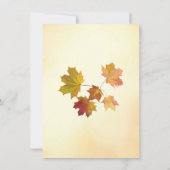 Invitation Dîner de répétition des feuilles de l'érable rouge (Dos)