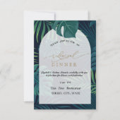 Invitation Dîner de répétition des Feuilles de palmiers exoti (Devant)