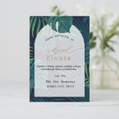 Invitation Dîner de répétition des Feuilles de palmiers exoti (Debout devant)