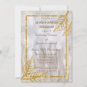 Invitation Dîner de répétition des Feuilles d'or et de Partie (Devant)