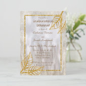 Invitation Dîner de répétition des Feuilles d'or et de Partie (Debout devant)