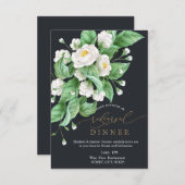 Invitation Dîner de répétition des fleurs blanches (Devant / Derrière)