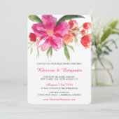 Invitation Dîner de répétition des fleurs d'aquarelle Invitat (Debout devant)