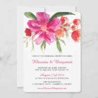 Dîner de répétition des fleurs d'aquarelle Invitat