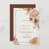 Invitation Dîner de répétition des fleurs d'automne (Devant / Derrière)