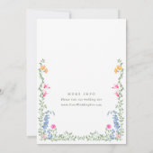 Invitation Dîner de répétition des Fleurs sauvages de l'aquar (Dos)