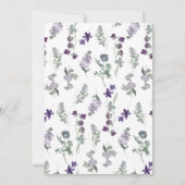 Invitation Dîner de répétition des Fleurs sauvages de l'aquar (Dos)