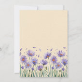 Invitation Dîner de répétition des Fleurs sauvages Lavender B (Dos)