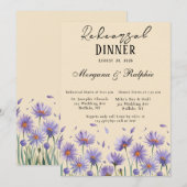 Invitation Dîner de répétition des Fleurs sauvages Lavender B (Devant / Derrière)