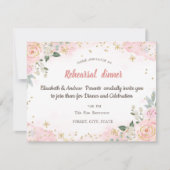 Invitation Dîner de répétition des flocons d'eau (Devant)