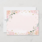 Invitation Dîner de répétition des flocons d'eau (Dos)