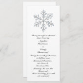 Invitation Dîner de répétition des flocs de neige d'hiver (Devant / Derrière)