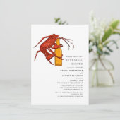 Invitation Dîner de répétition des fruits de mer du homard d' (Debout devant)