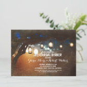 Invitation dîner de répétition des lanternes de jardin rustiq (Debout devant)