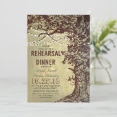 Invitation Dîner de répétition des lumières à cordes d'arbre  (Debout devant)