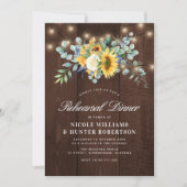 Invitation Dîner de répétition des lumières à cordes de tourn (Devant)