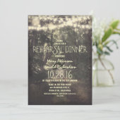 Invitation dîner de répétition des lumières à cordes rustique (Debout devant)