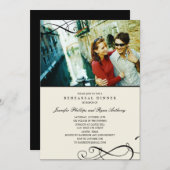 Invitation Dîner de répétition des manuscrits / Wedding showe (Devant / Derrière)