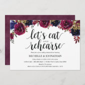 Invitation Dîner de répétition des Mariages de la marine de B (Devant / Derrière)