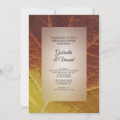 Invitation Dîner de répétition des Mariages des feuillets d'a (Devant)