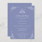 Invitation Dîner de répétition des monogrammes et flèches (Devant / Derrière)