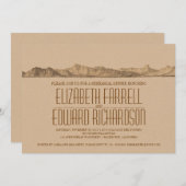 Invitation Dîner de répétition des montagnes (Devant / Derrière)