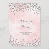 Invitation Dîner de répétition des points d'argent de couleur (Devant / Derrière)