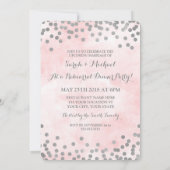 Invitation Dîner de répétition des points d'argent de couleur (Dos)