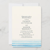 Invitation Dîner de répétition des rayures d'aquarelle bleu m (Devant)