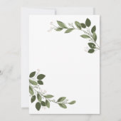 Invitation Dîner de répétition des ressorts roussants (Dos)