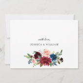 Invitation DÎNER DE RÉPÉTITION DES Roses de l'Eucalyptus de l (Dos)