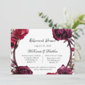 Invitation Dîner de répétition des roses rouges de Bourgogne (Debout devant)