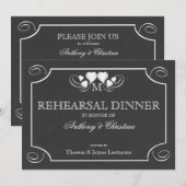 Invitation Dîner de répétition des signes cardiaques (Devant / Derrière)