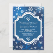 Invitation Dîner de répétition des Snowflakes de Winter Wonde (Devant)