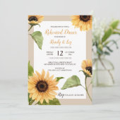 Invitation Dîner de répétition des tournesols d'automne Invit (Debout devant)