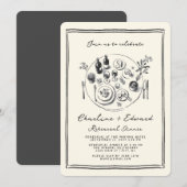 Invitation Dîner de répétition Dessin Dessin Dessin Dessin De (Devant / Derrière)