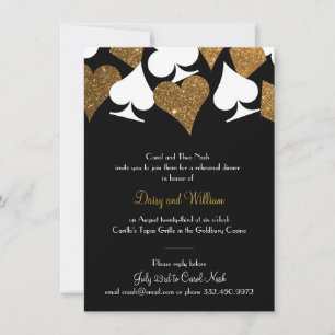 Invitation Dîner de répétition Destinas Vegas Parties scintil