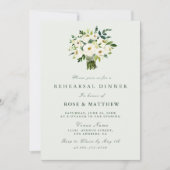 Invitation dîner de répétition d'été à fleurs blanches invita (Devant)