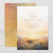 Invitation Dîner de répétition d'été fleur sauvage Meadow (Devant / Derrière)