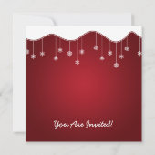 Invitation Dîner de répétition d'hiver Décoration de flocon d (Dos)