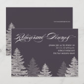 Invitation Dîner de répétition d'hiver gris moderne Invitatio (Devant / Derrière)