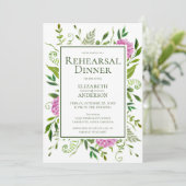 Invitation Dîner de répétition d'Hydrangea rose (Debout devant)