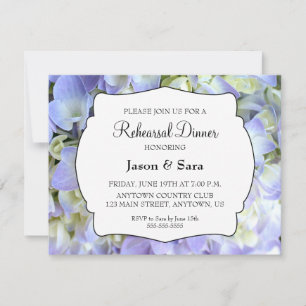 Invitation Dîner de répétition d'Hydrangea violet