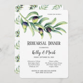 Invitation Dîner de répétition d'Olive Branch (Devant / Derrière)