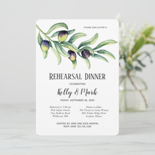 Invitation Dîner de répétition d'Olive Branch (Debout devant)